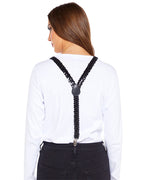 Black Sequin Braces