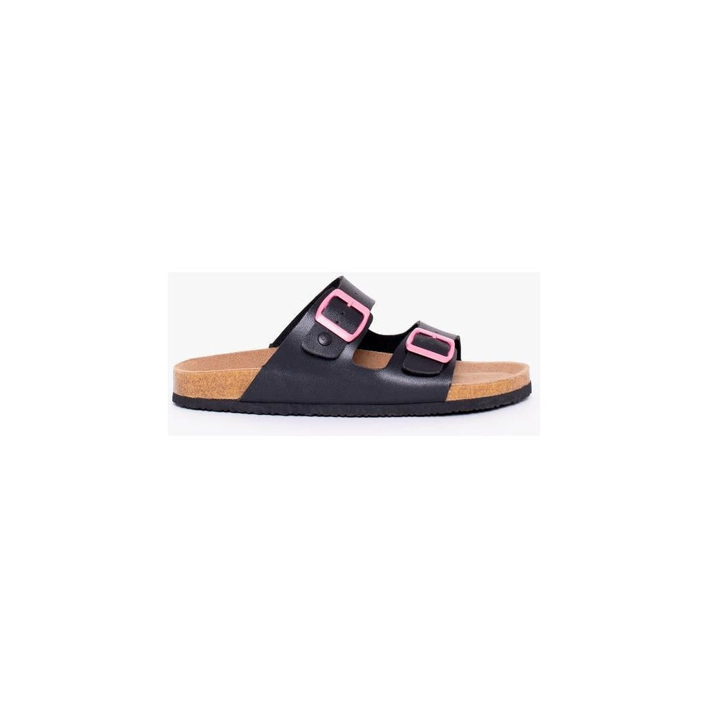 Brakeburn - 2 Strap Buckle Sandals - Black - Beales department store