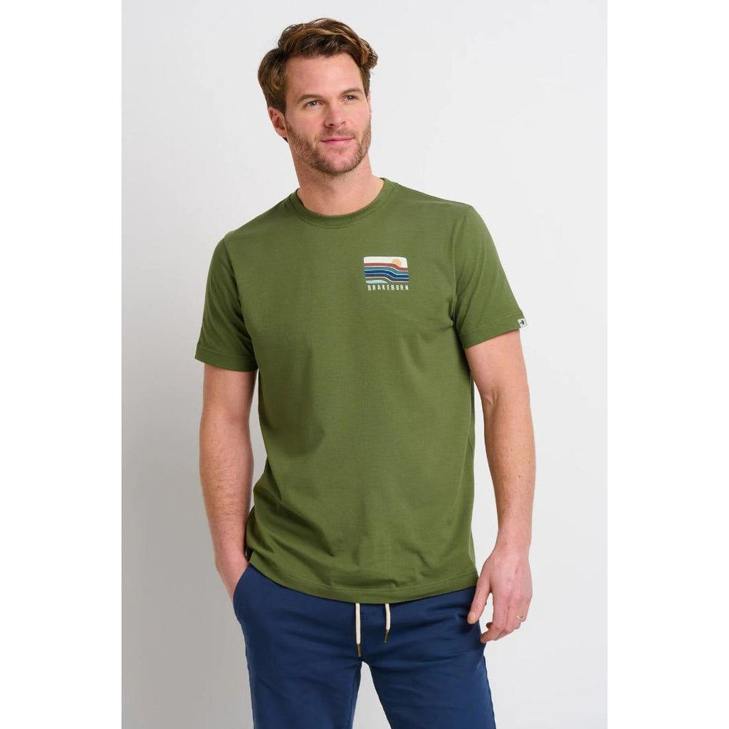 Brakeburn Astroglide Tee - Khaki - Beales department store