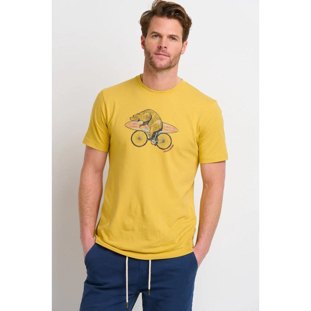 Brakeburn Bear Bike Tee - Yellow - Beales department store