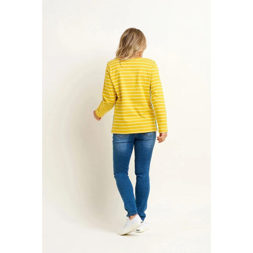 Brakeburn Bella Crew Top - Yellow - Beales department store