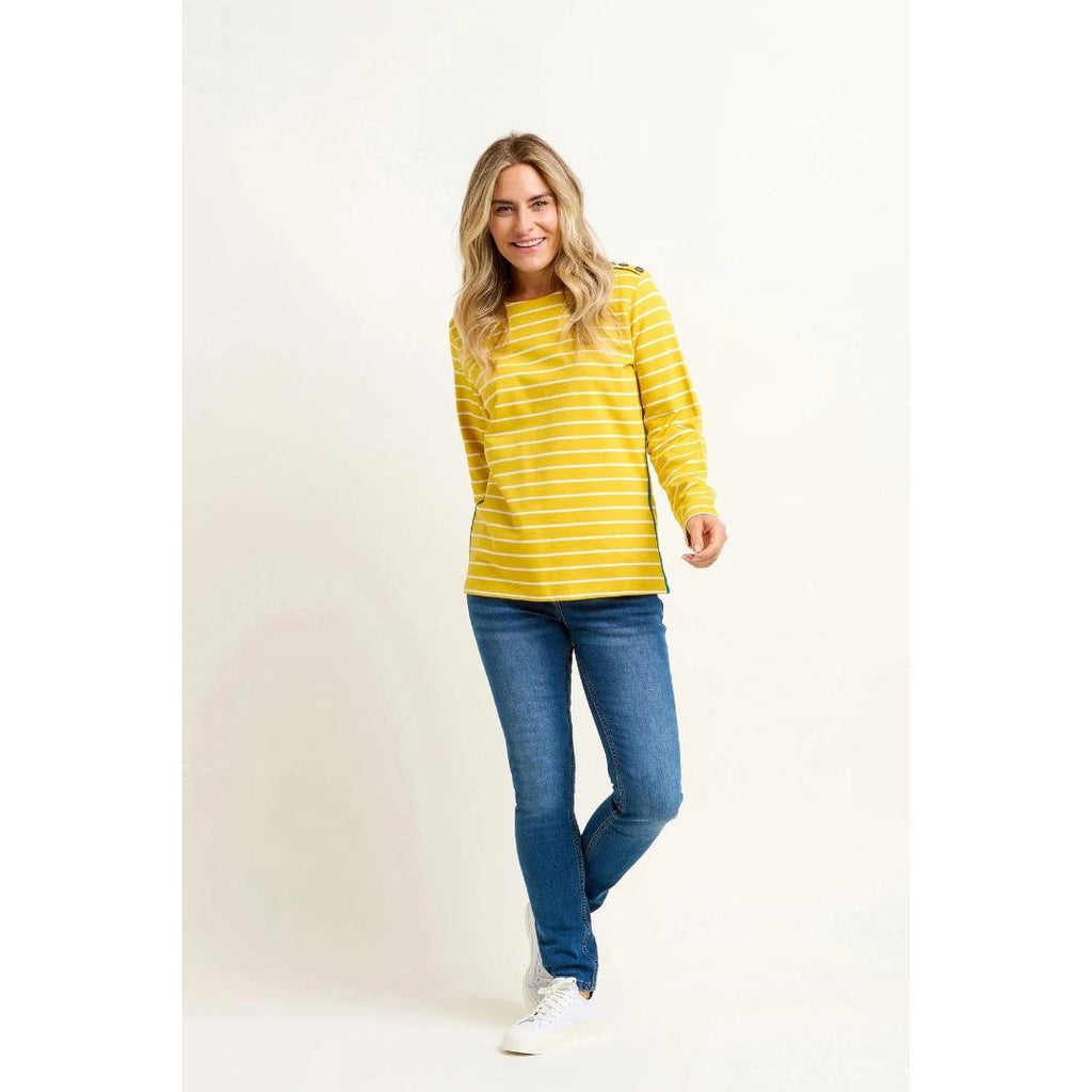 Brakeburn Bella Crew Top - Yellow - Beales department store