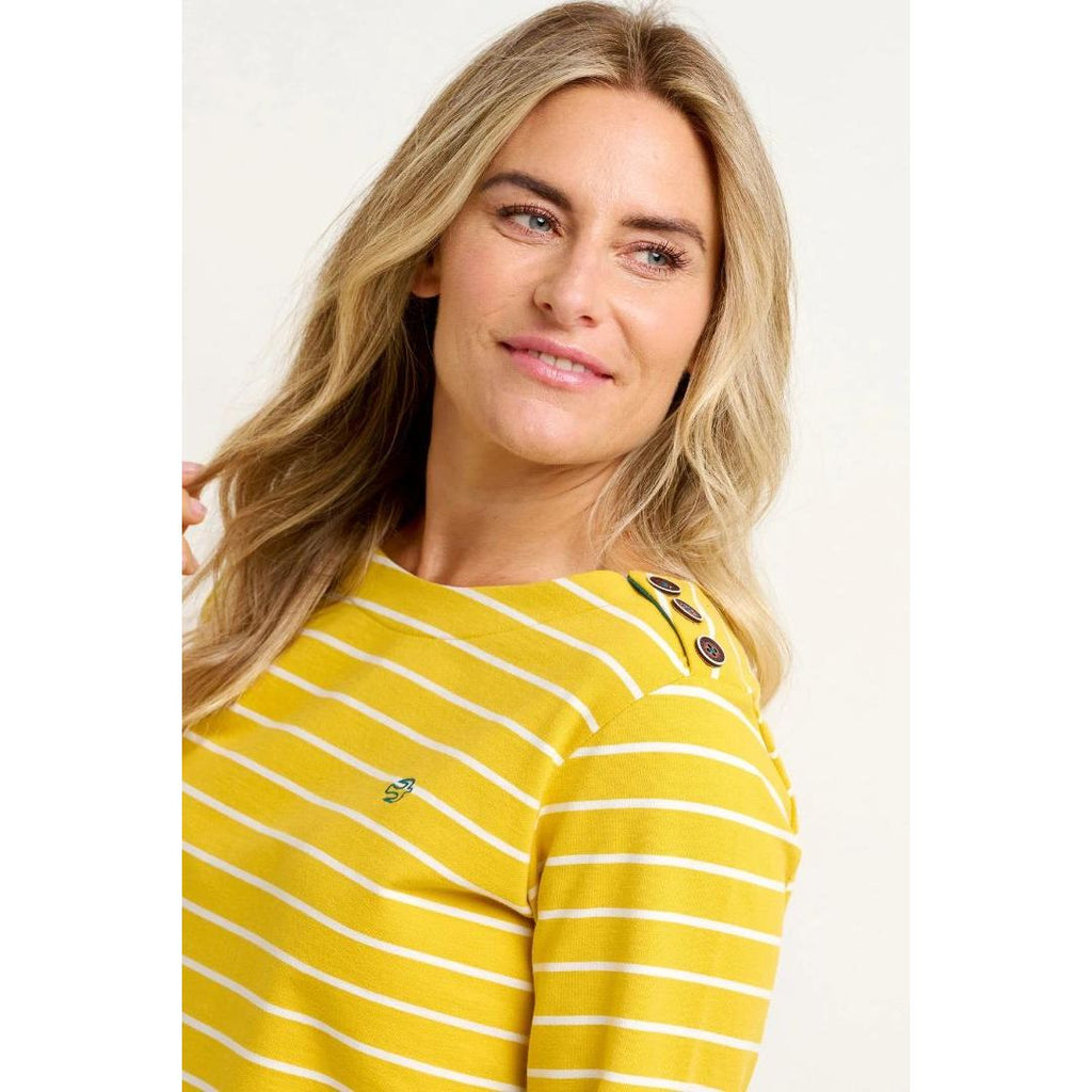 Brakeburn Bella Crew Top - Yellow - Beales department store