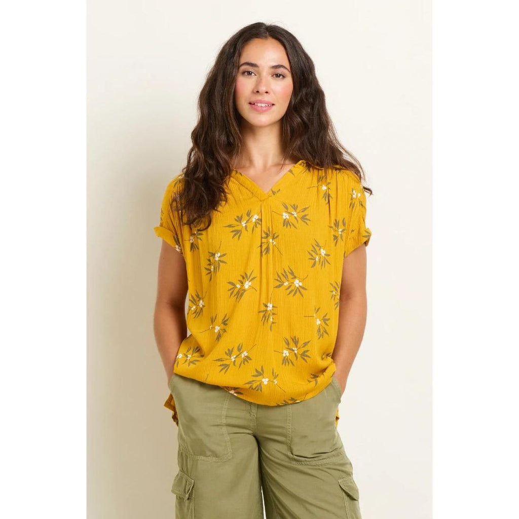 Brakeburn Berry Shirt - Yellow - Beales department store