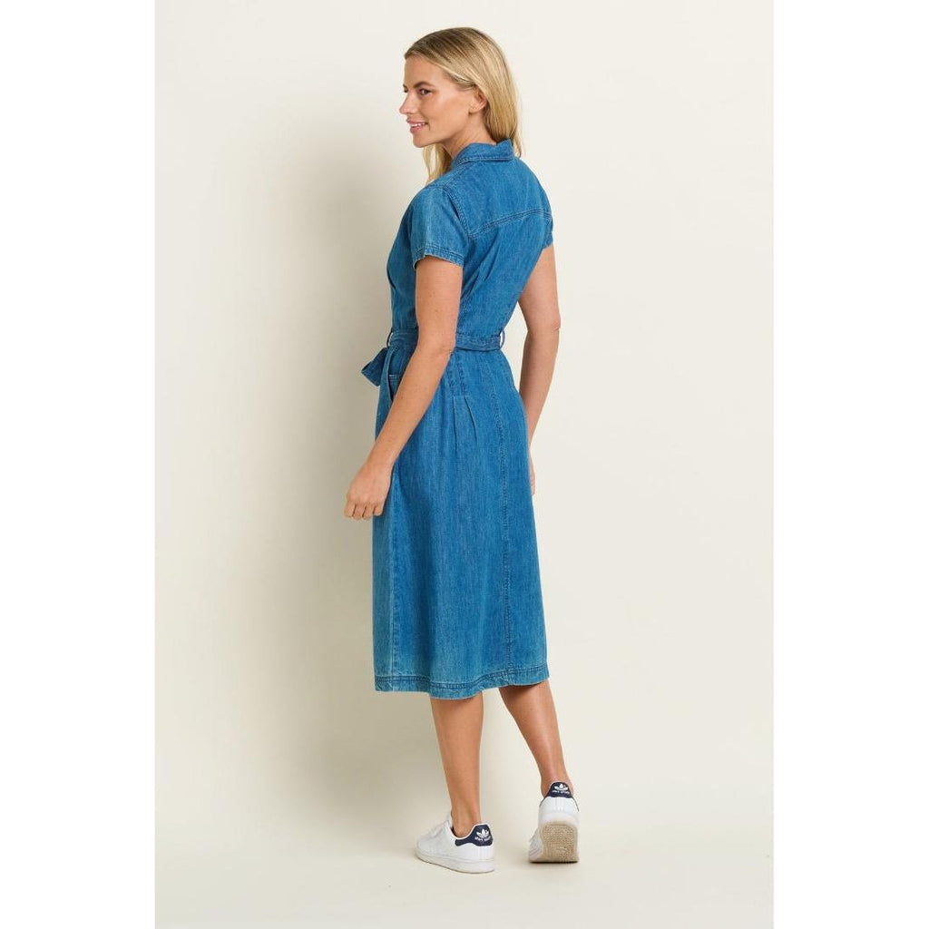 Brakeburn Betsy Shirt Dress - Blue - Beales department store