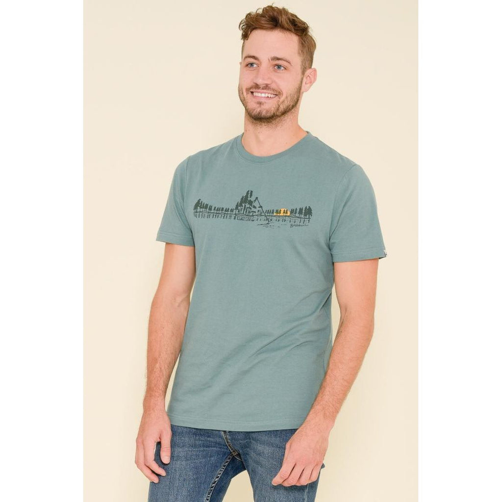 Brakeburn Canoeist Tee - Green - Beales department store