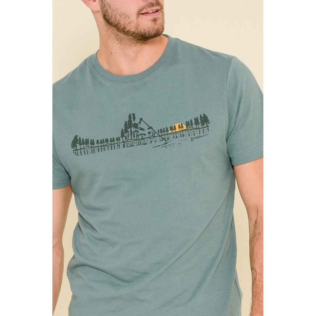 Brakeburn Canoeist Tee - Green - Beales department store