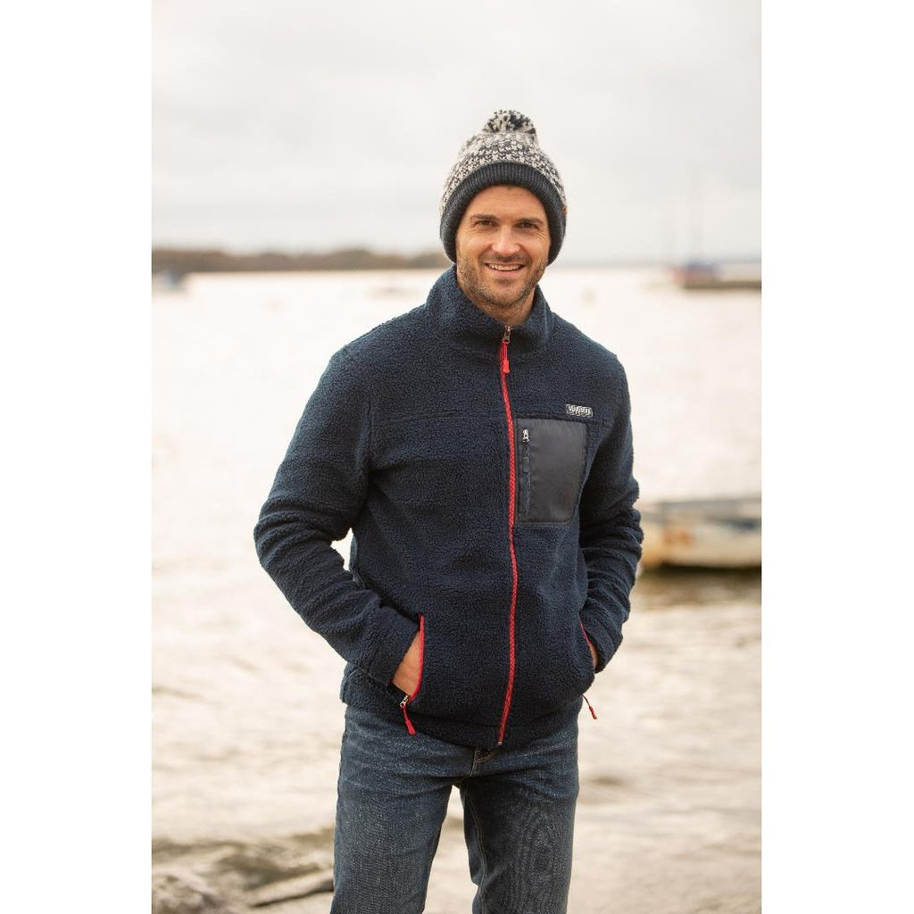 Brakeburn Chunky Fairilse Knit Hat Navy - Beales department store