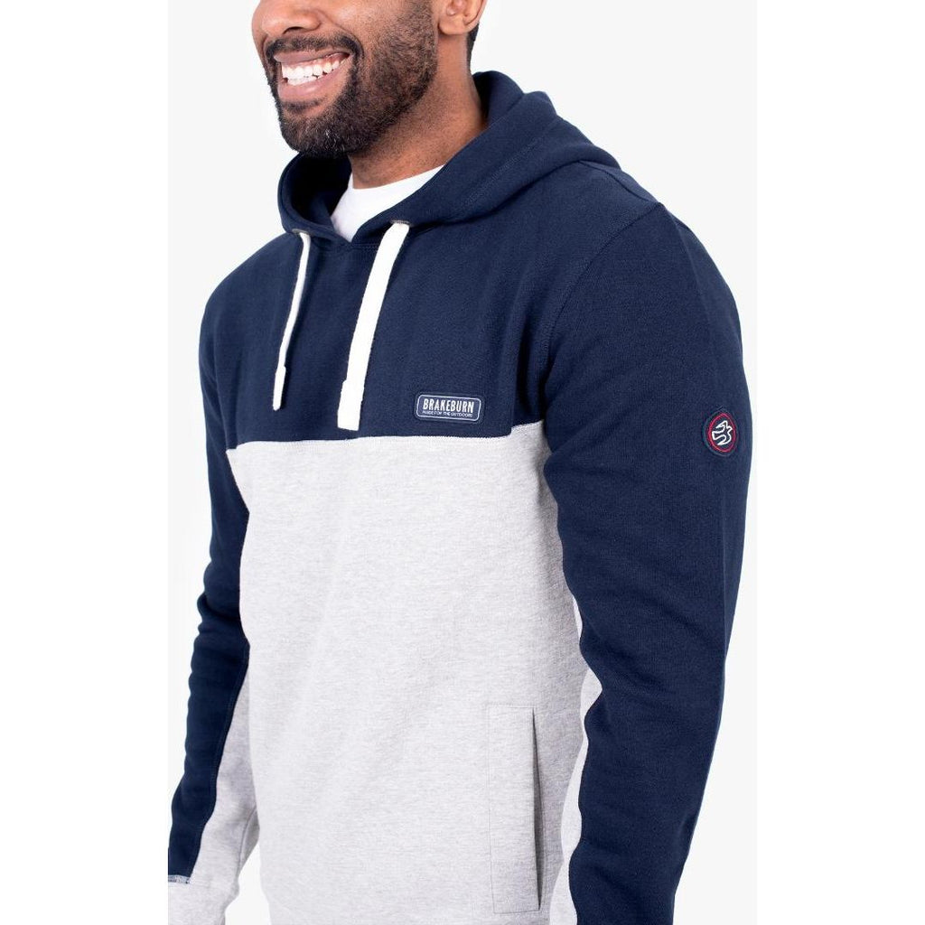 Brakeburn Colour Block Hoodie - Navy - Beales department store