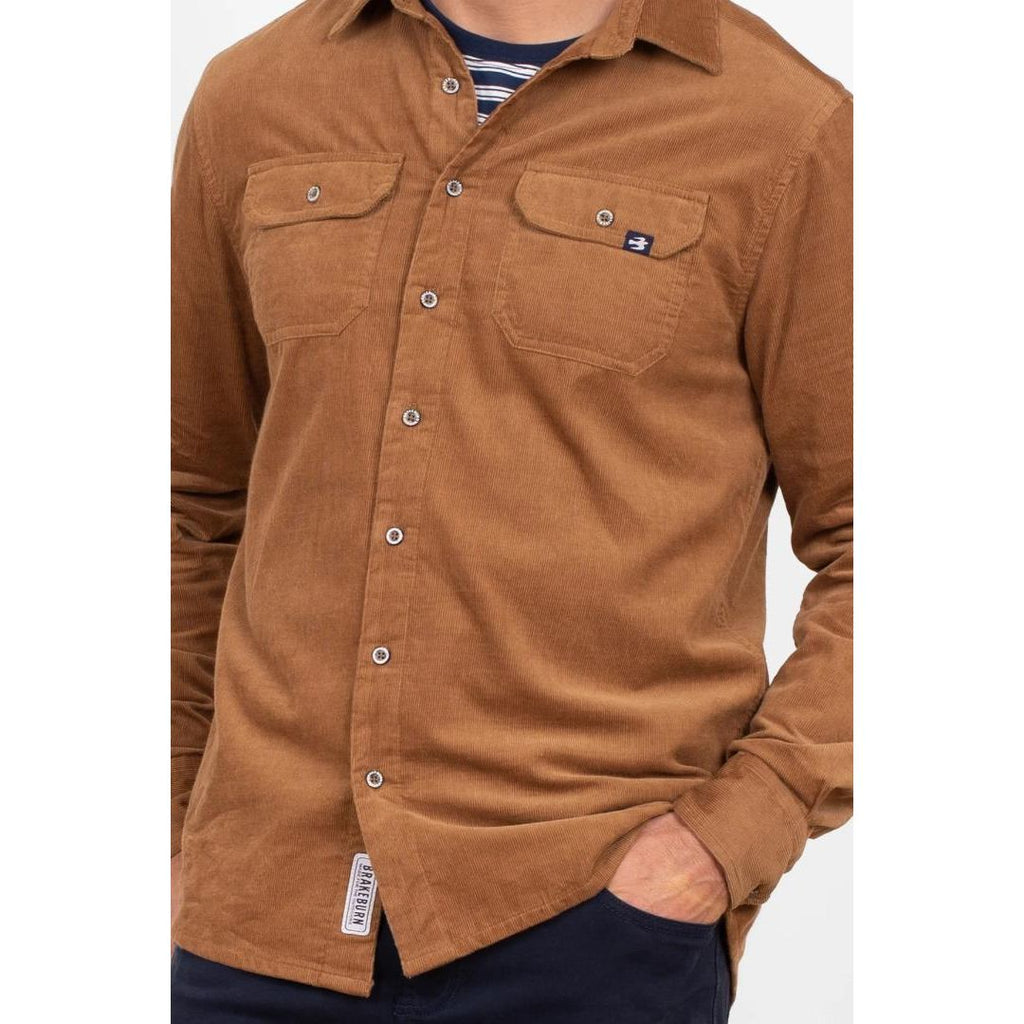 Brakeburn Cord Shirt - Tan - Beales department store