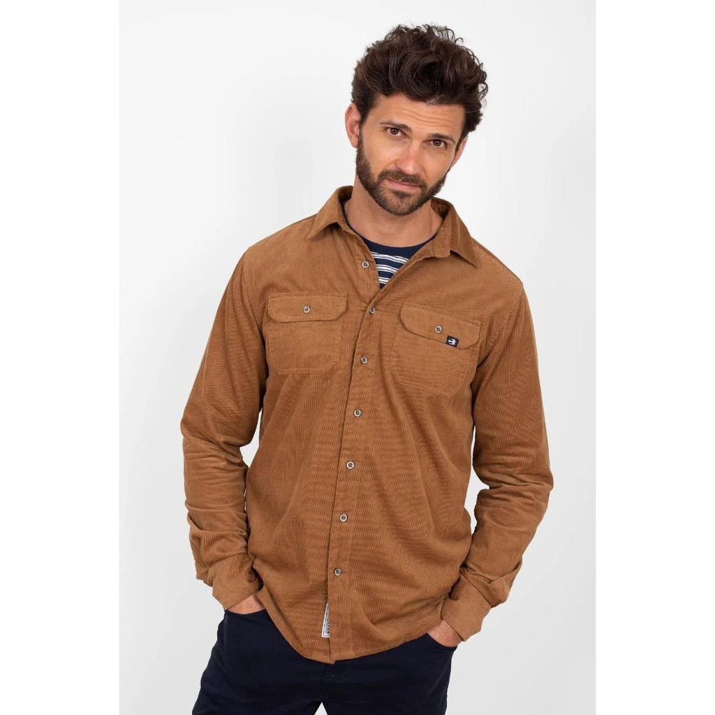 Brakeburn Cord Shirt - Tan - Beales department store