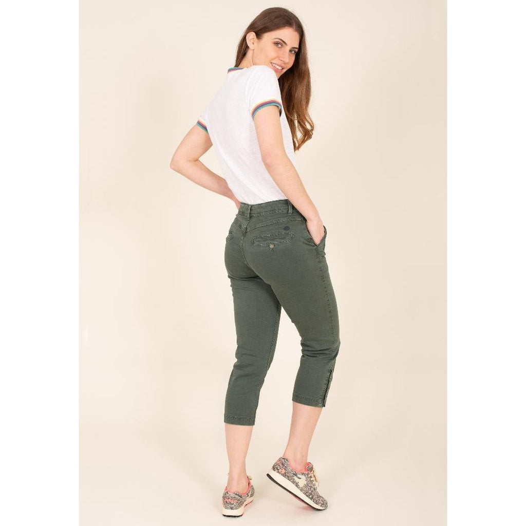 Brakeburn Cropped Chinos - Green - Beales department store