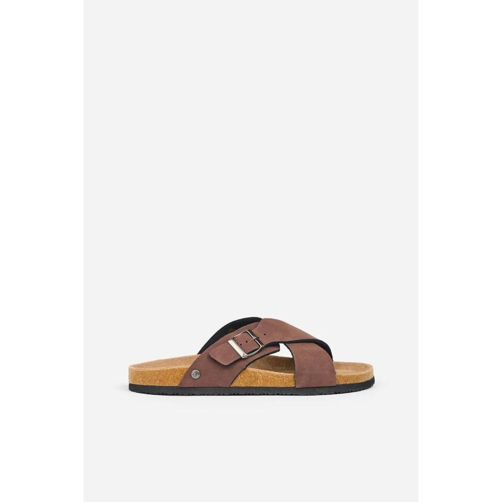 Brakeburn Cross Over Sandal - Brown - Beales department store