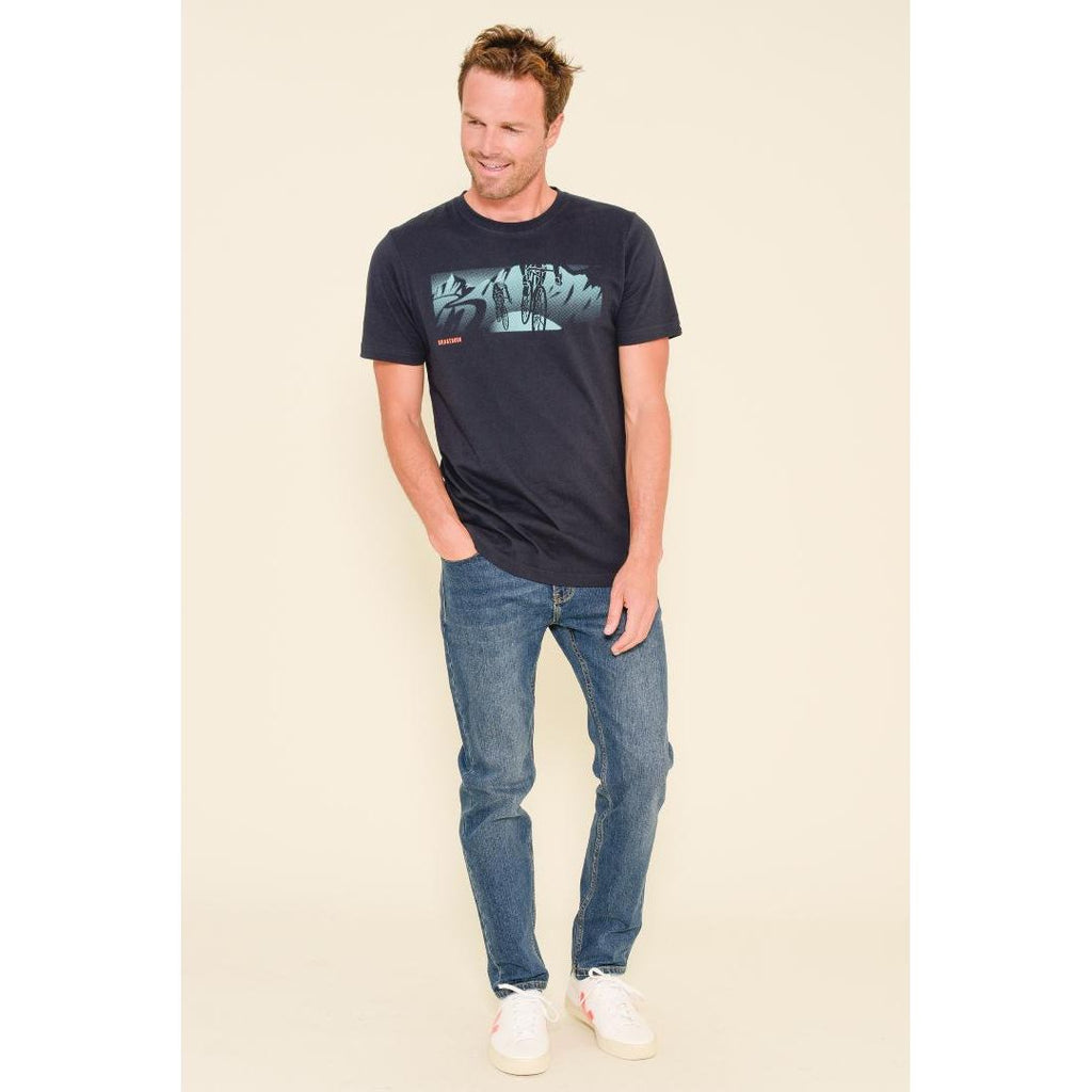 Brakeburn Cyclist Tee - Black - Beales department store