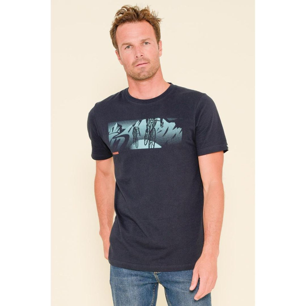 Brakeburn Cyclist Tee - Black - Beales department store