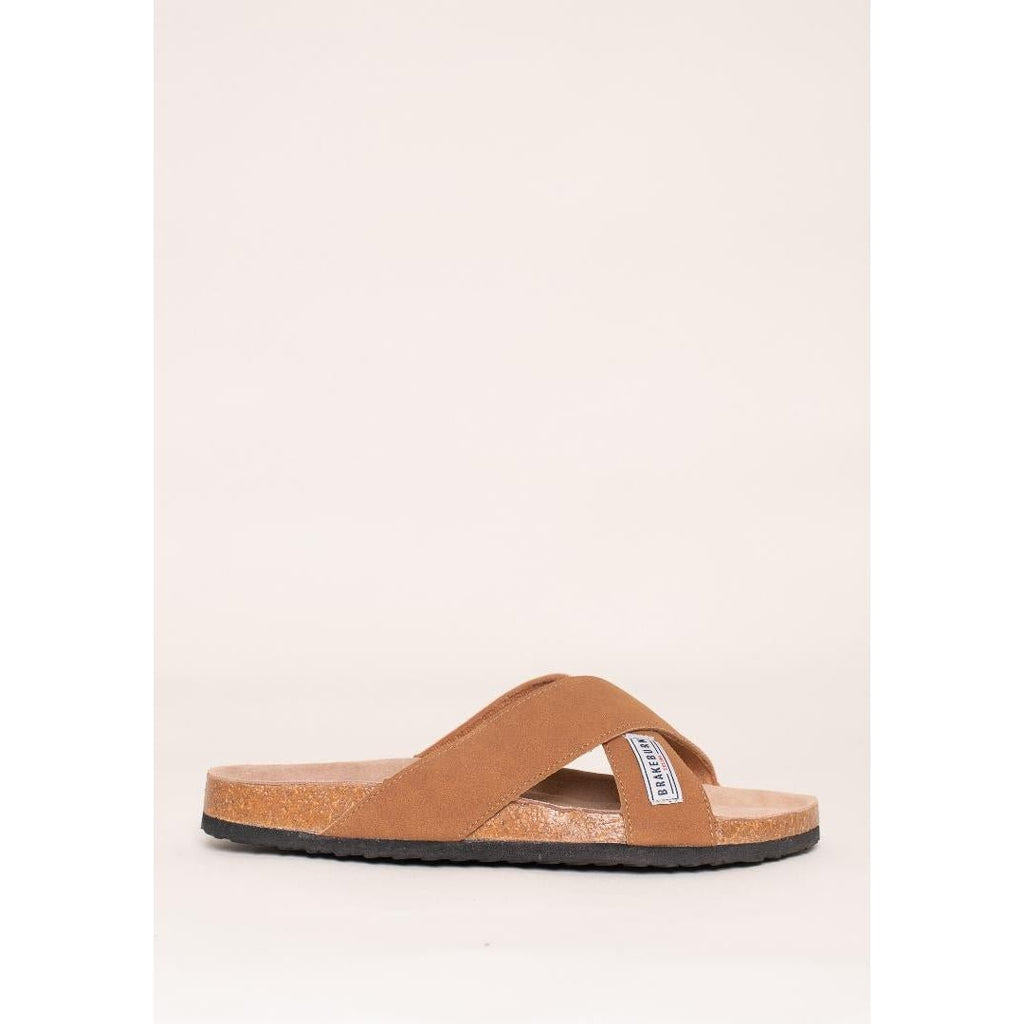 Brakeburn Double Strap Sandal - Brown - Beales department store