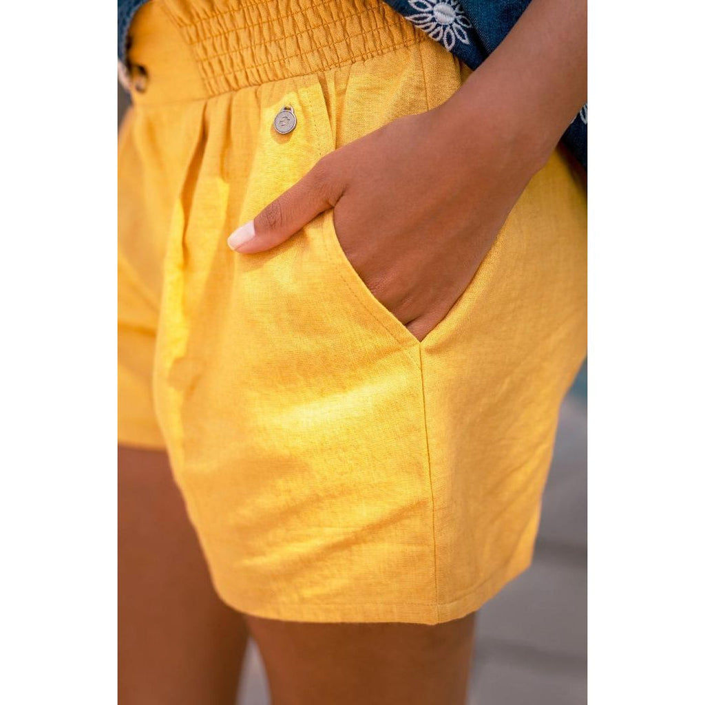 Brakeburn Elasticated Waist Short - Mustard - Beales department store