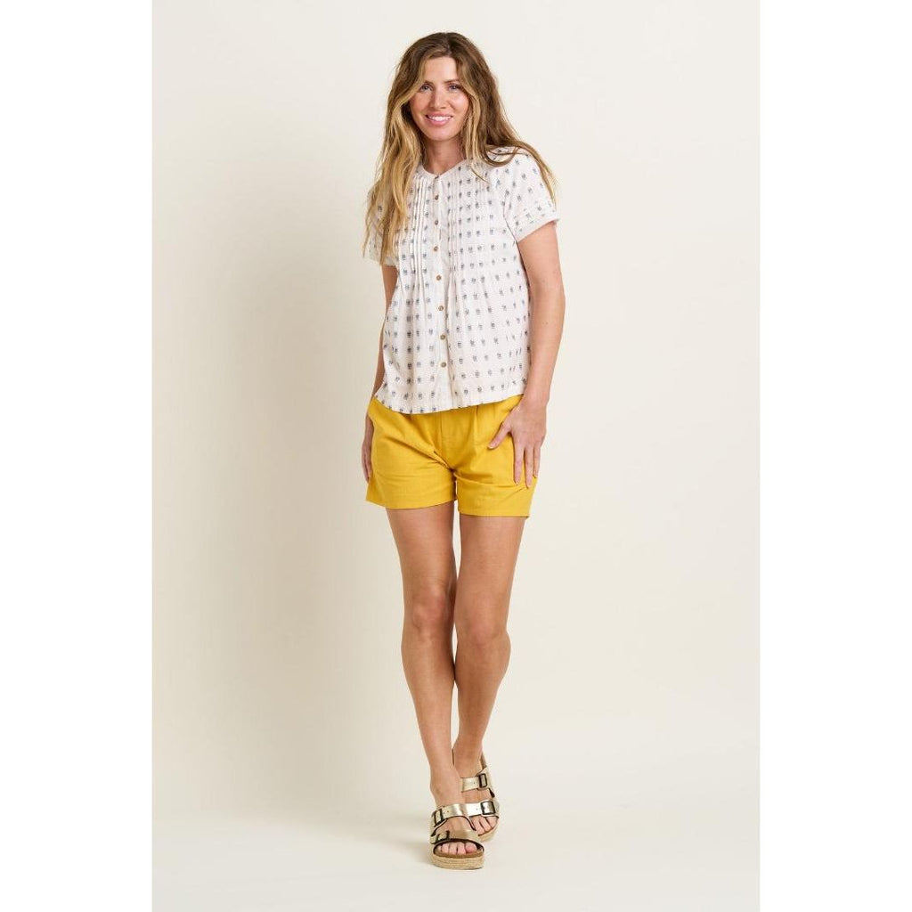 Brakeburn Elasticated Waist Short - Mustard - Beales department store