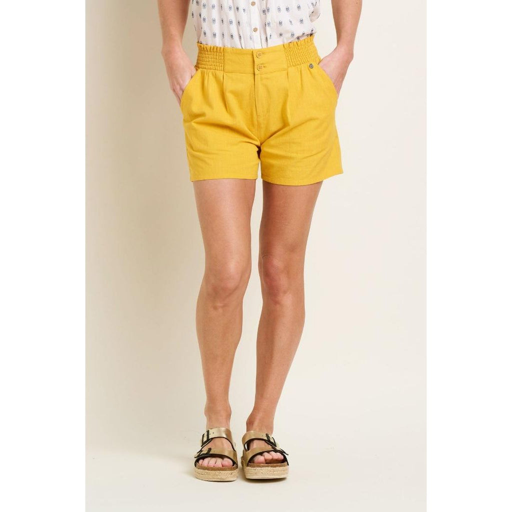 Brakeburn Elasticated Waist Short - Mustard - Beales department store