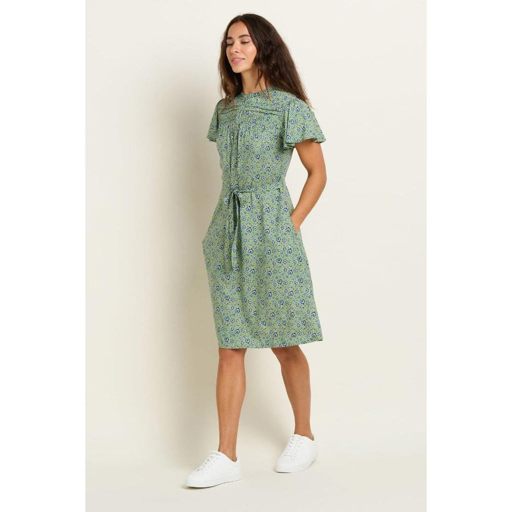 Brakeburn Elsie Dress - Green - Beales department store