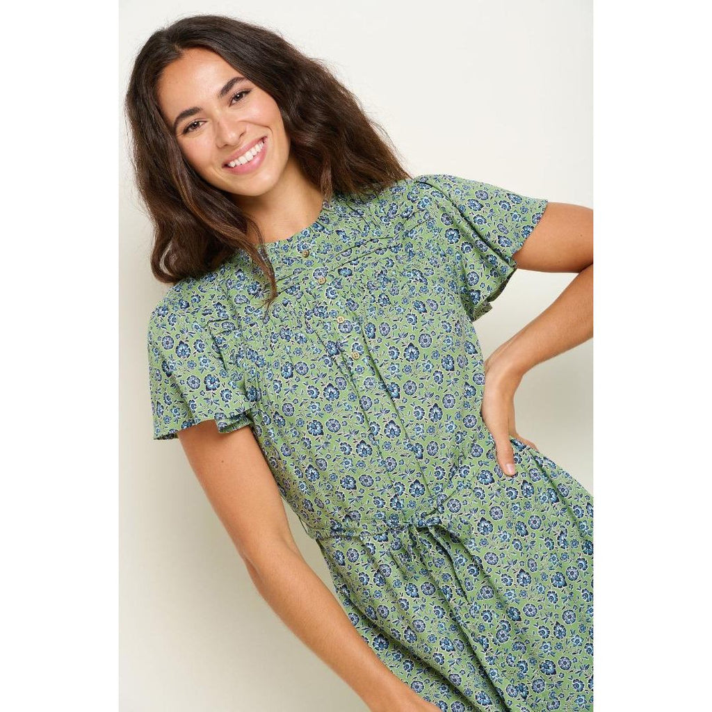 Brakeburn Elsie Dress - Green - Beales department store