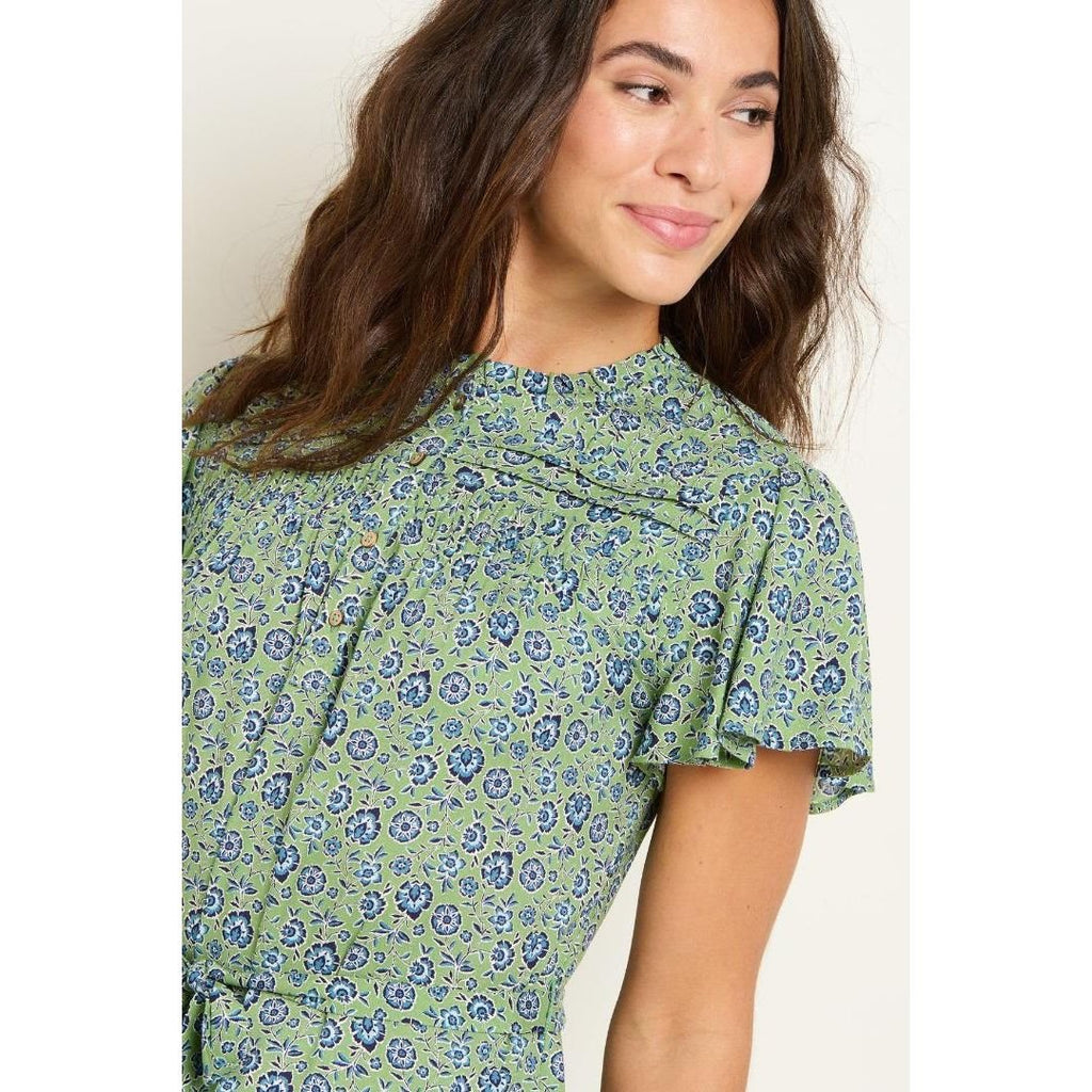 Brakeburn Elsie Dress - Green - Beales department store