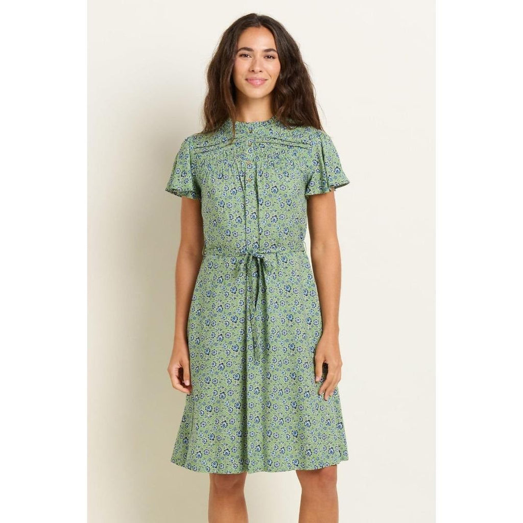 Brakeburn Elsie Dress - Green - Beales department store