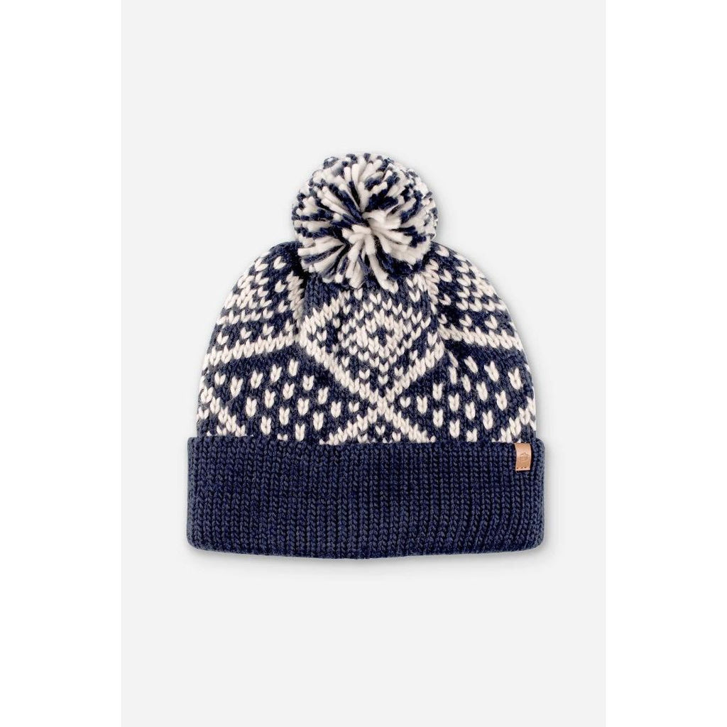 Brakeburn Fairisle Beanie Hat - Navy - Beales department store