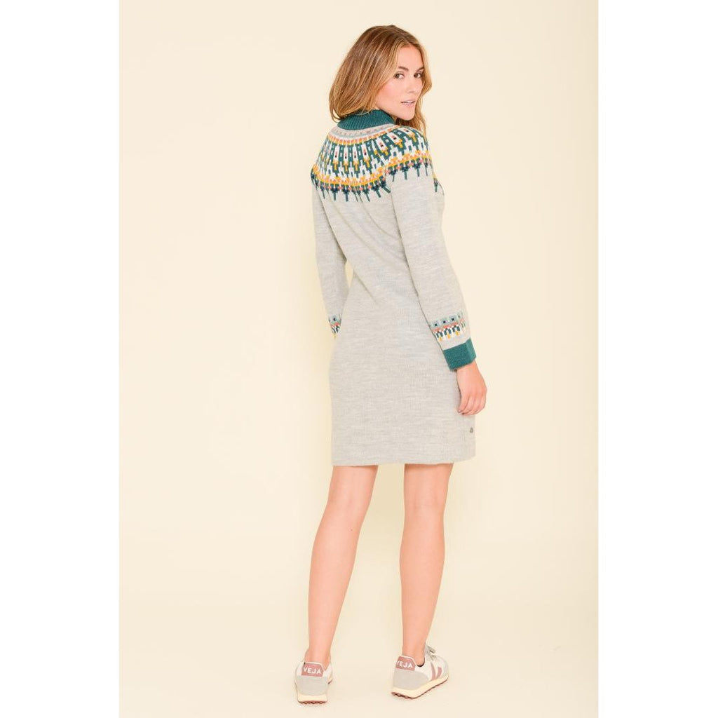 Brakeburn Fairisle Dress - Grey - Beales department store