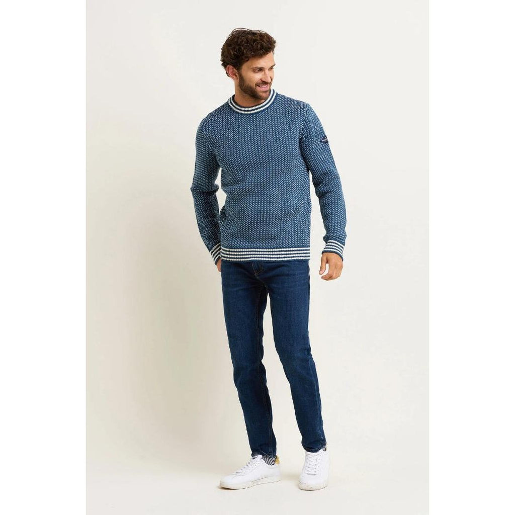 Brakeburn Fisherman's Jumper - Navy - Beales department store