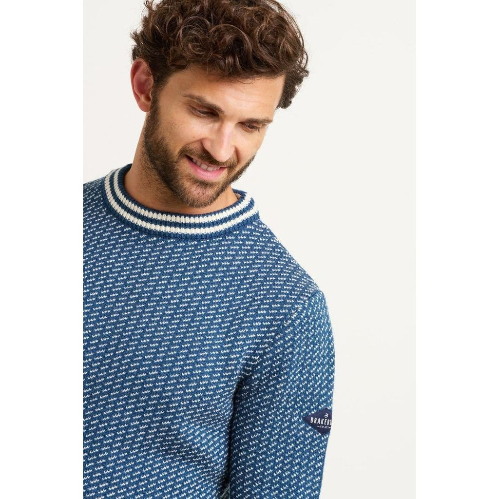 Brakeburn Fisherman's Jumper - Navy - Beales department store