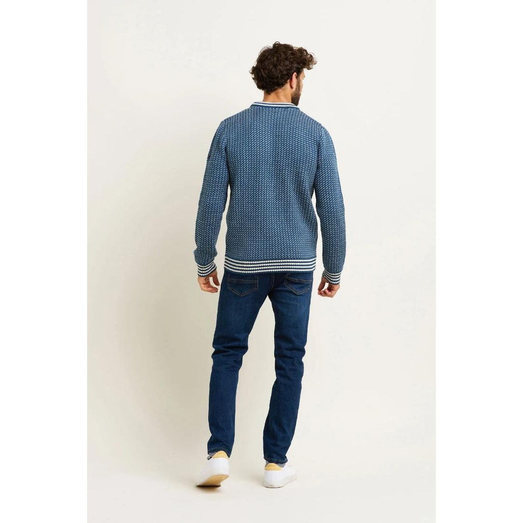 Brakeburn Fisherman's Jumper - Navy - Beales department store