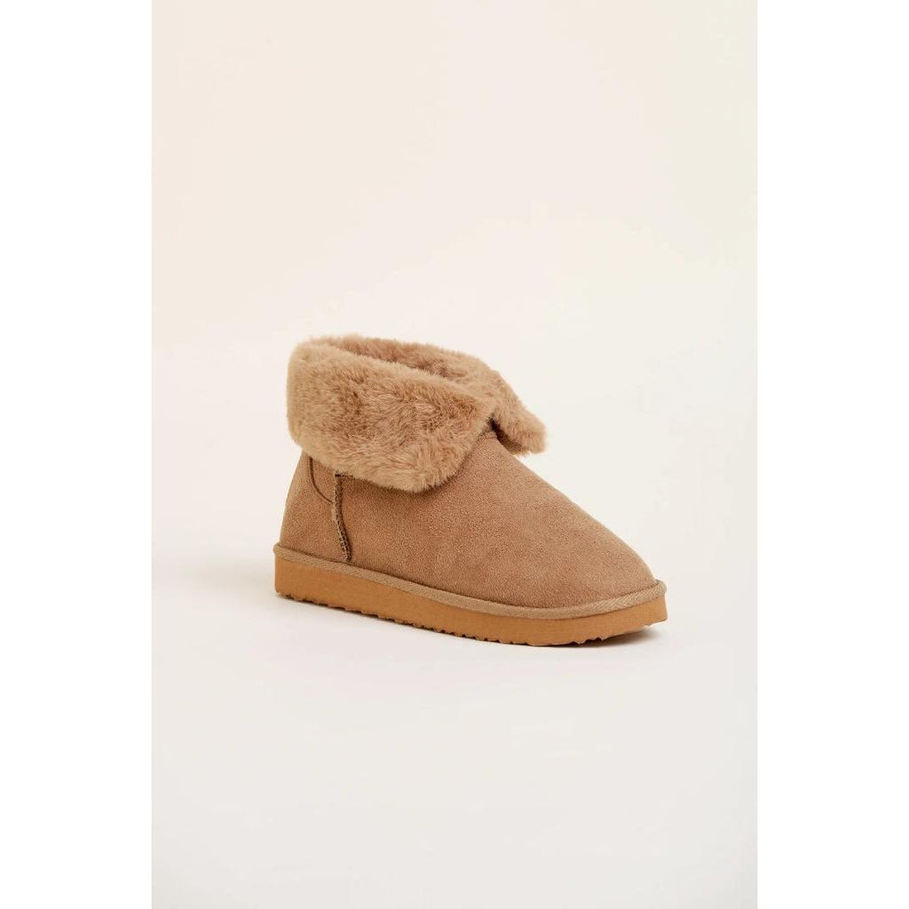 Brakeburn Fur Top Short Boots - Beales department store