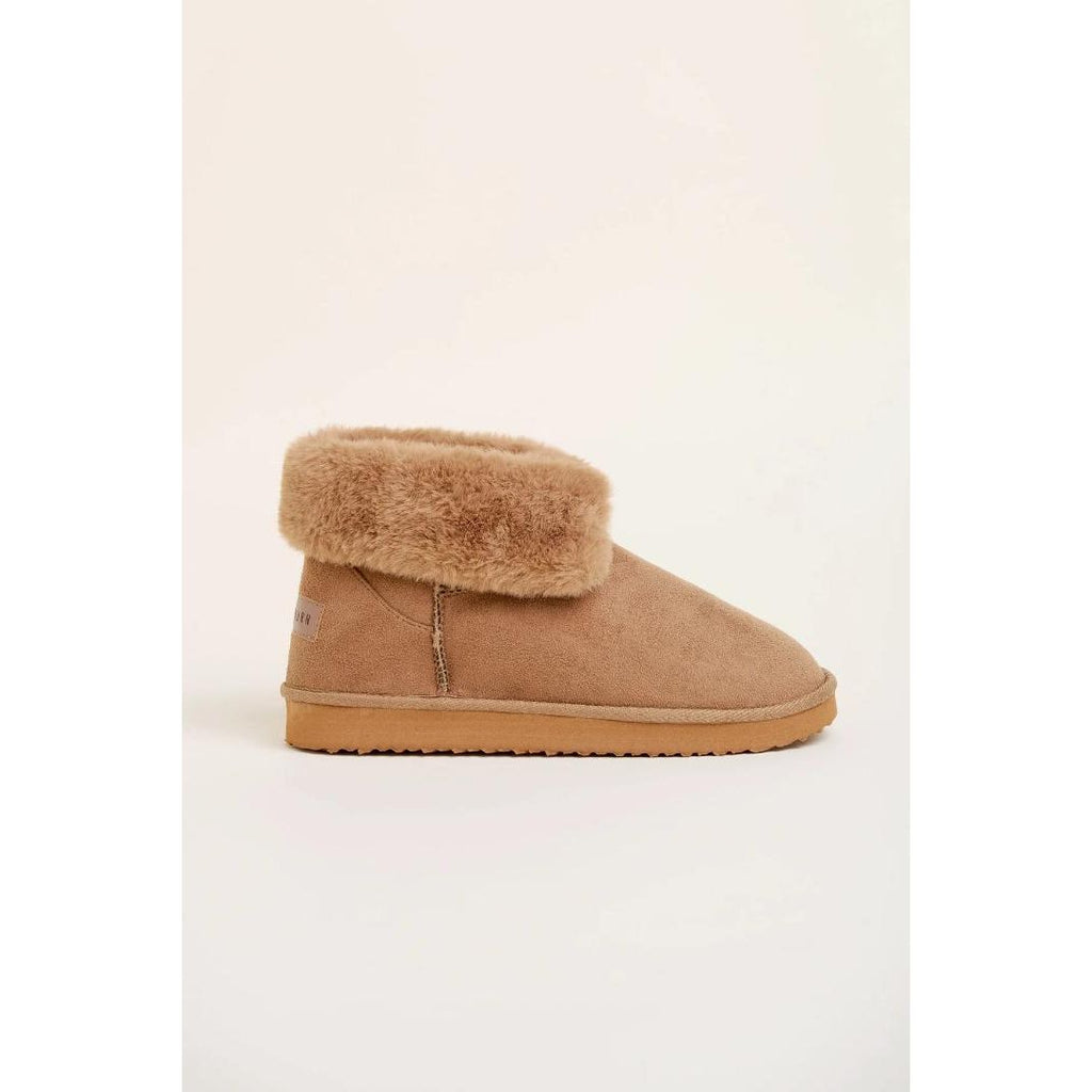 Brakeburn Fur Top Short Boots - Beales department store