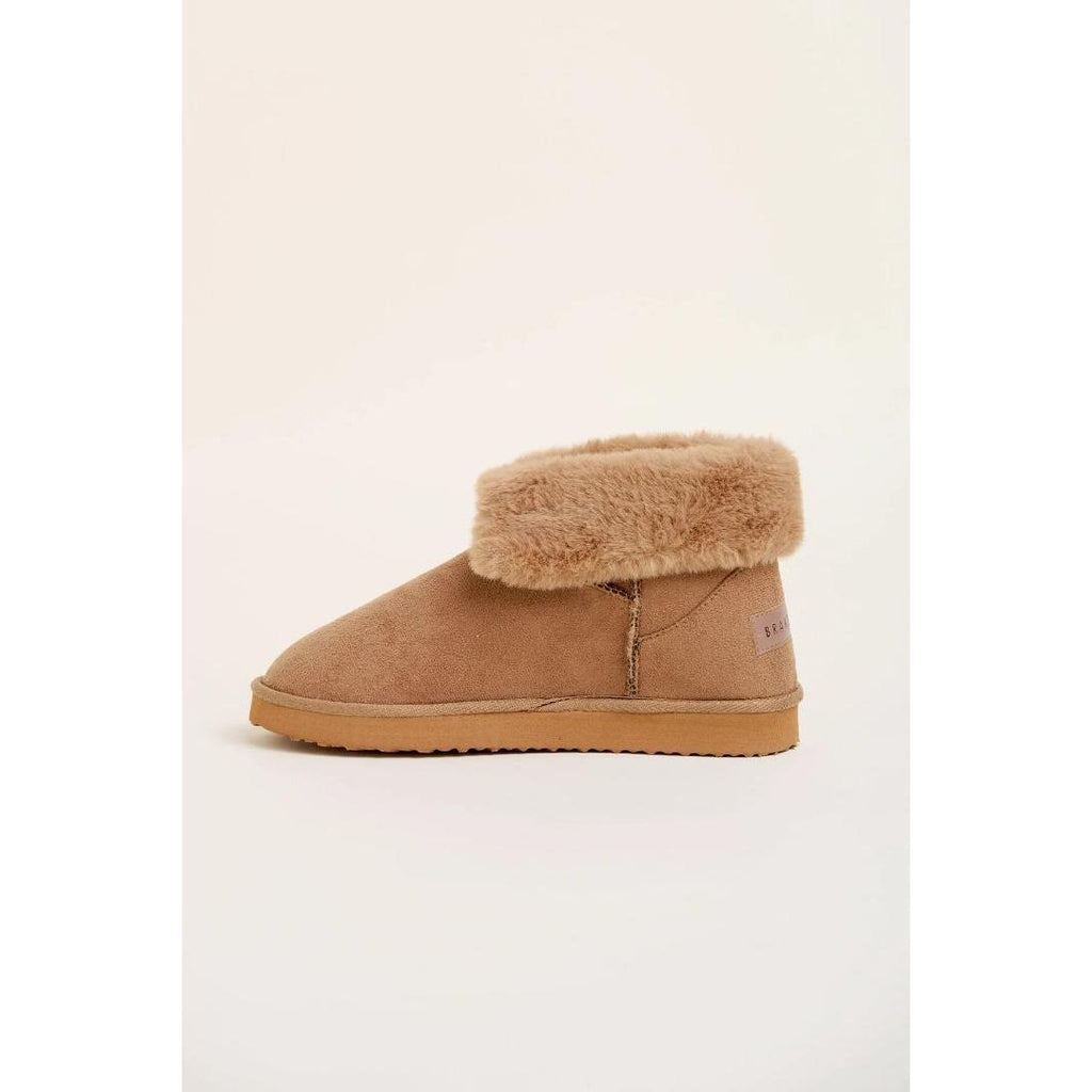 Brakeburn Fur Top Short Boots - Beales department store