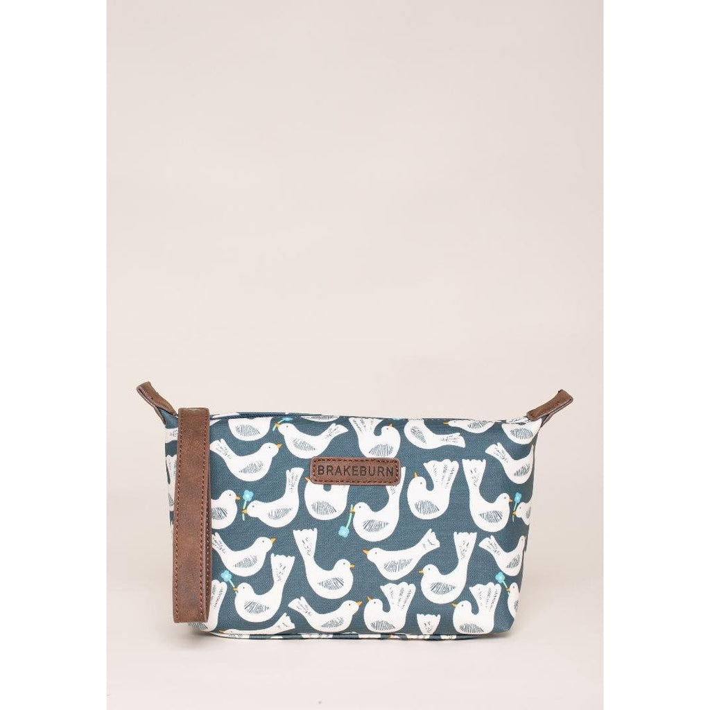 Brakeburn Geo Birds Small Washbag - Blue - Beales department store