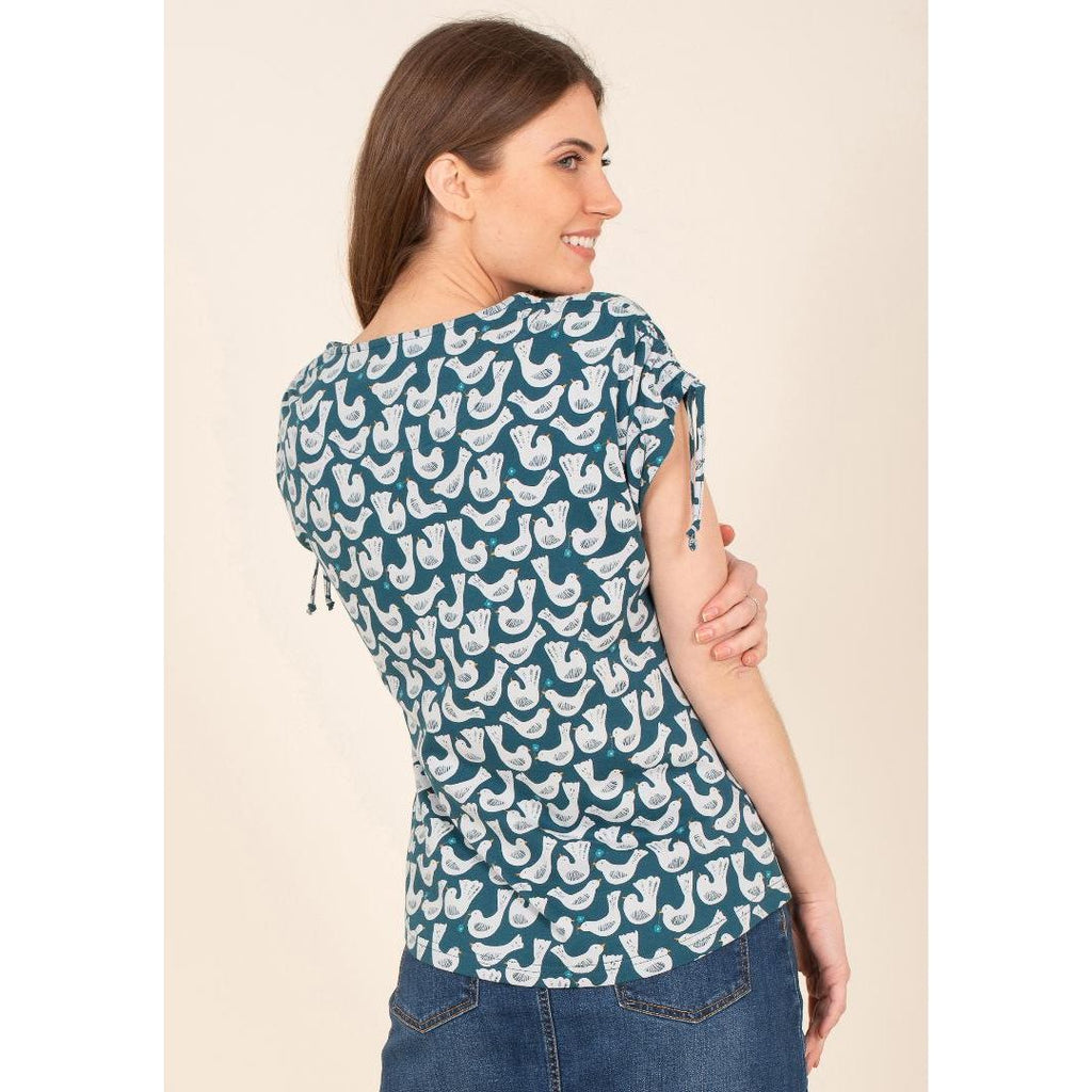 Brakeburn Geo Birds Top - Blue - Beales department store