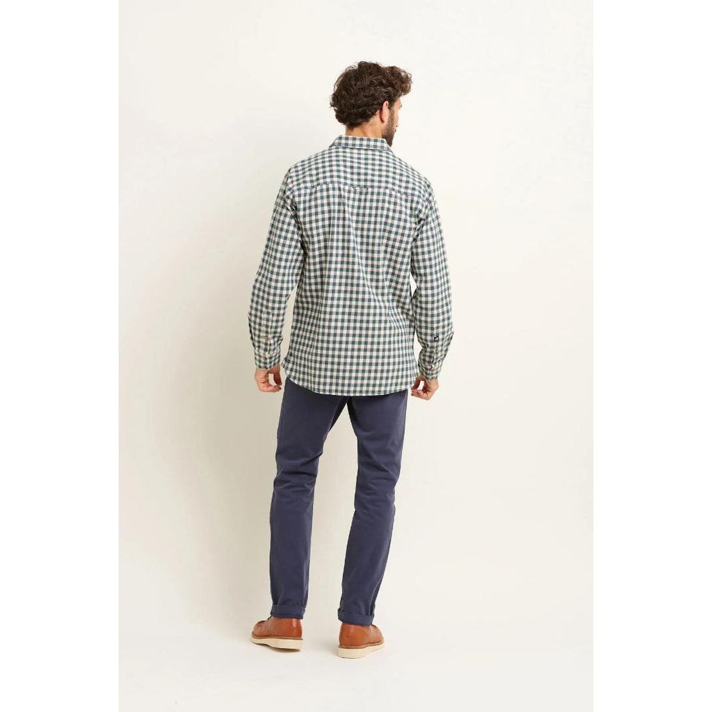 Brakeburn Gingham Shirt - Navy - Beales department store