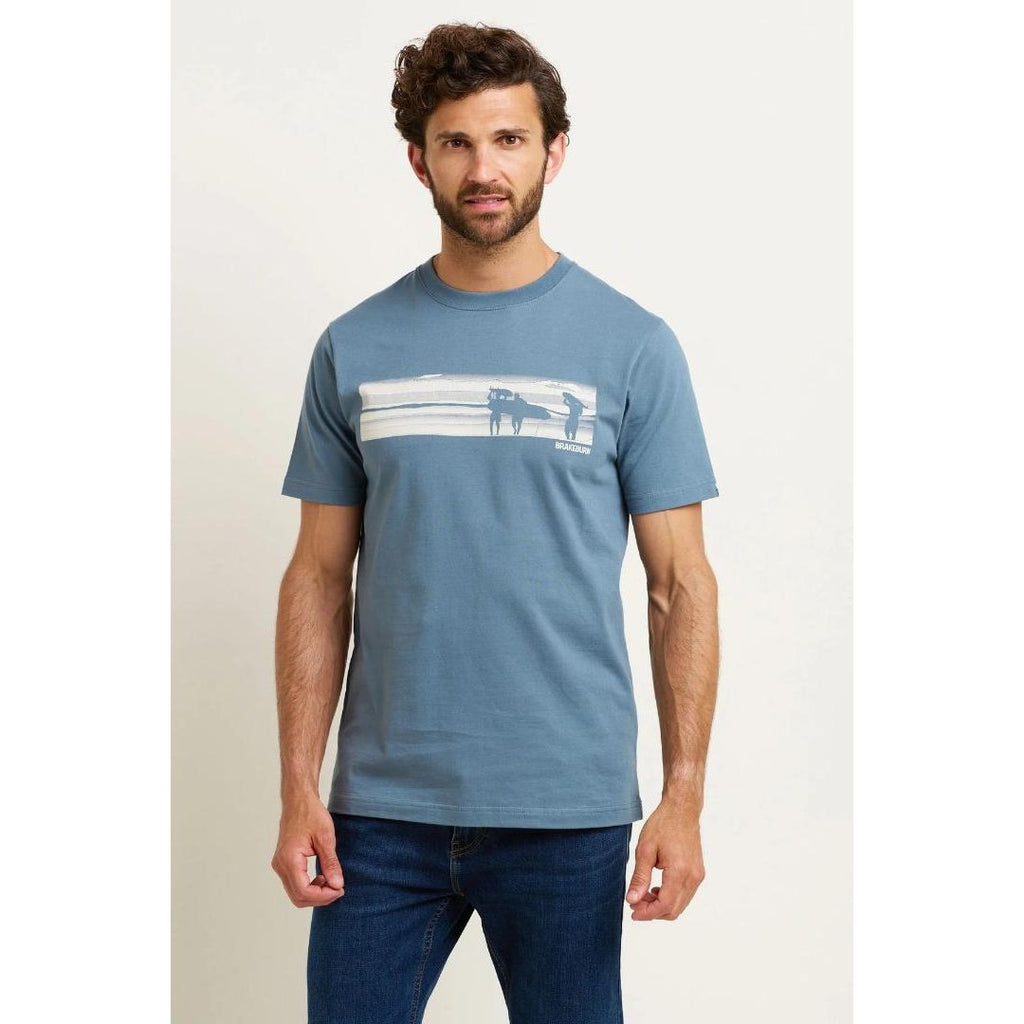 Brakeburn Halftone Surf Tee - Blue - Beales department store