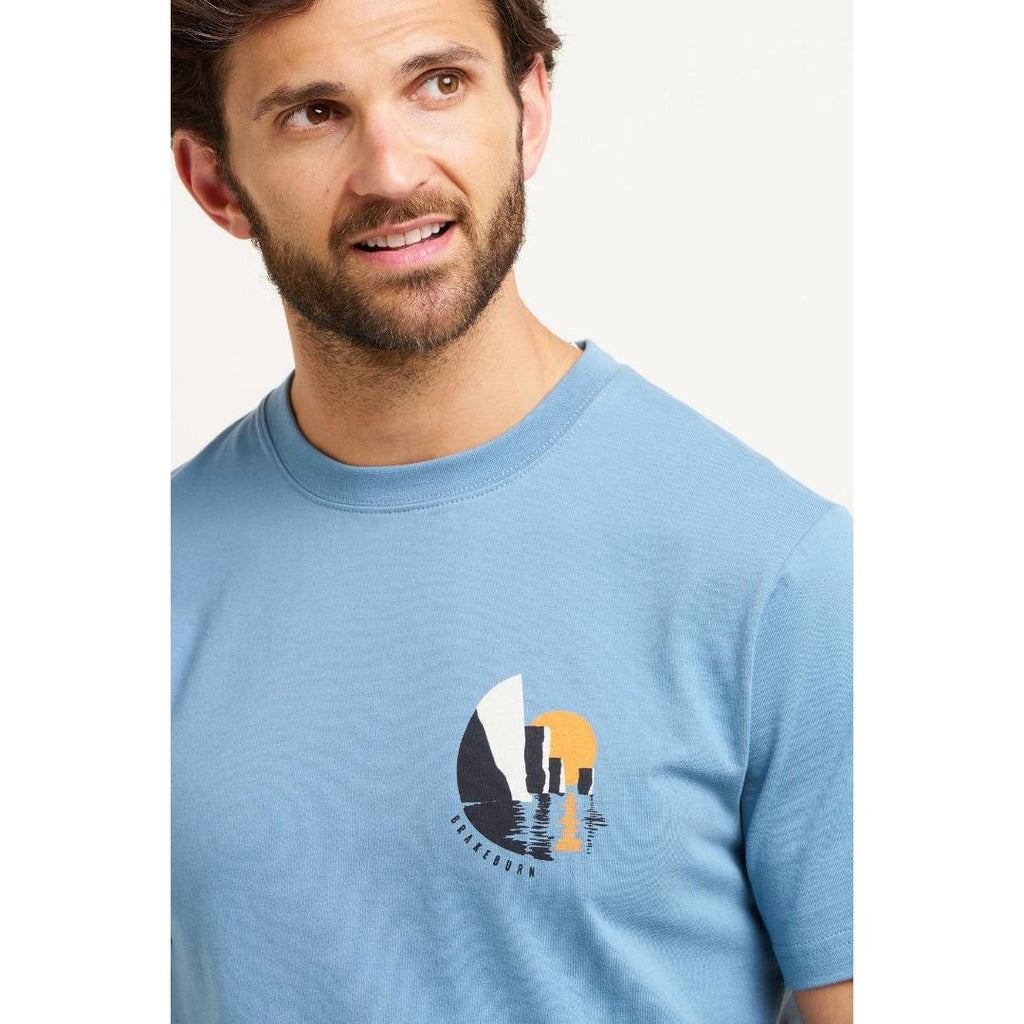 Brakeburn Harry Rocks Tee - Blue - Beales department store