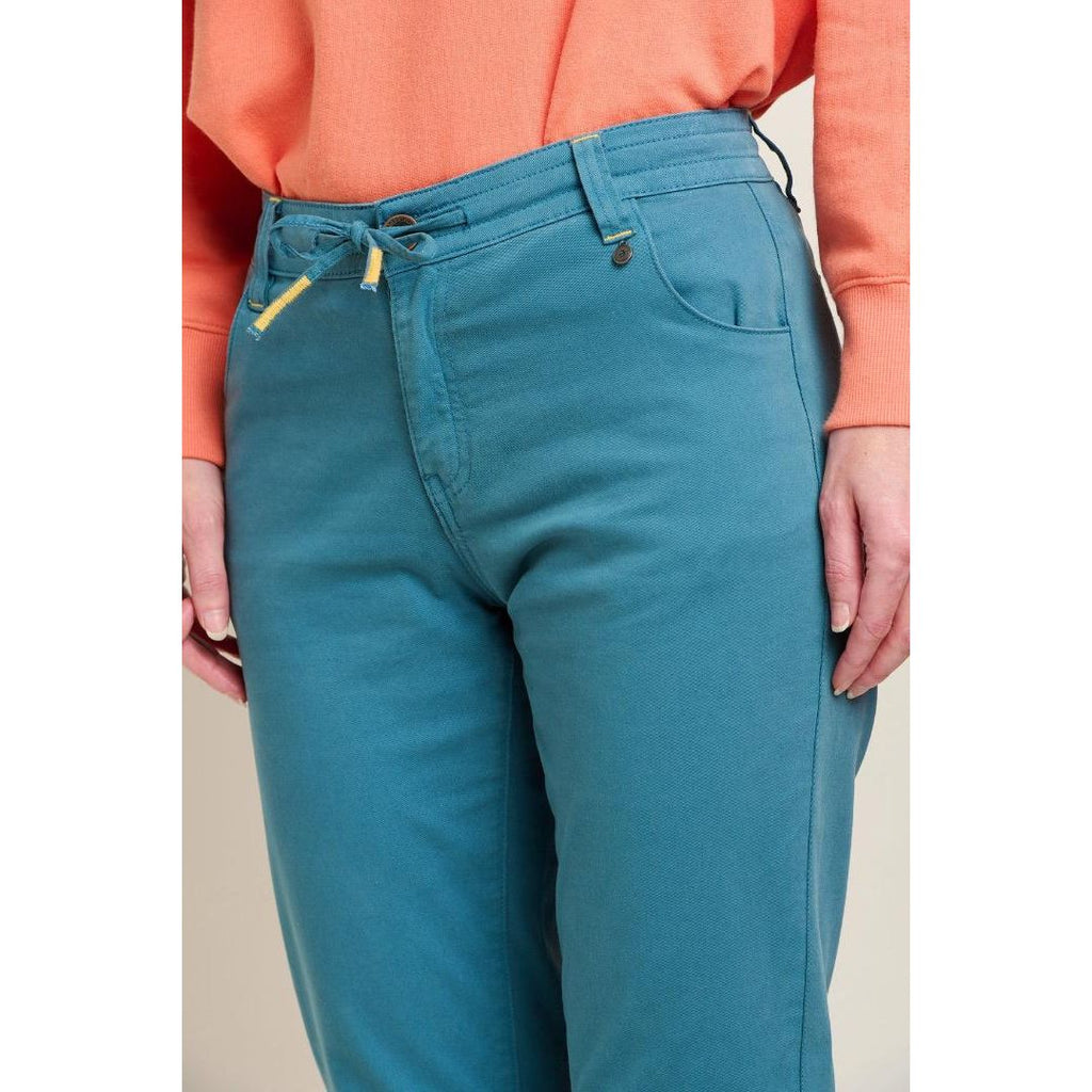 Brakeburn Hem Vent Blake Trousers - Teal - Beales department store