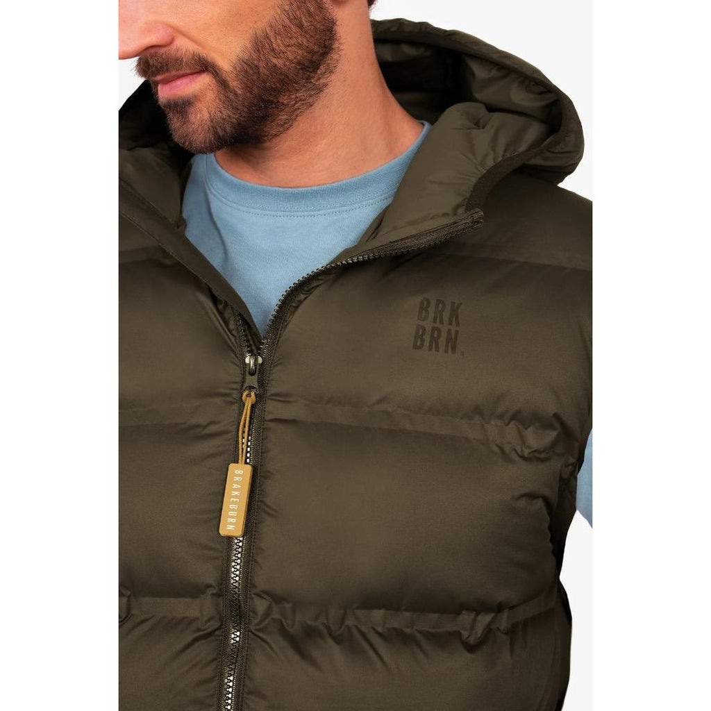 Brakeburn Hooded Gilet - Green - Beales department store