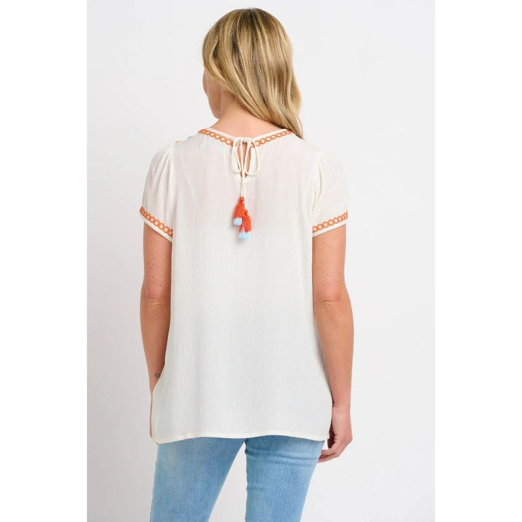 Brakeburn Iris Blouse - White - Beales department store