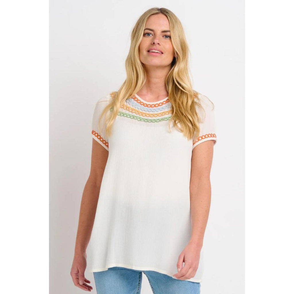 Brakeburn Iris Blouse - White - Beales department store