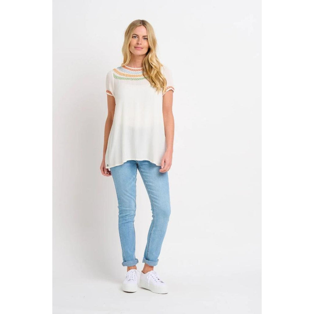 Brakeburn Iris Blouse - White - Beales department store