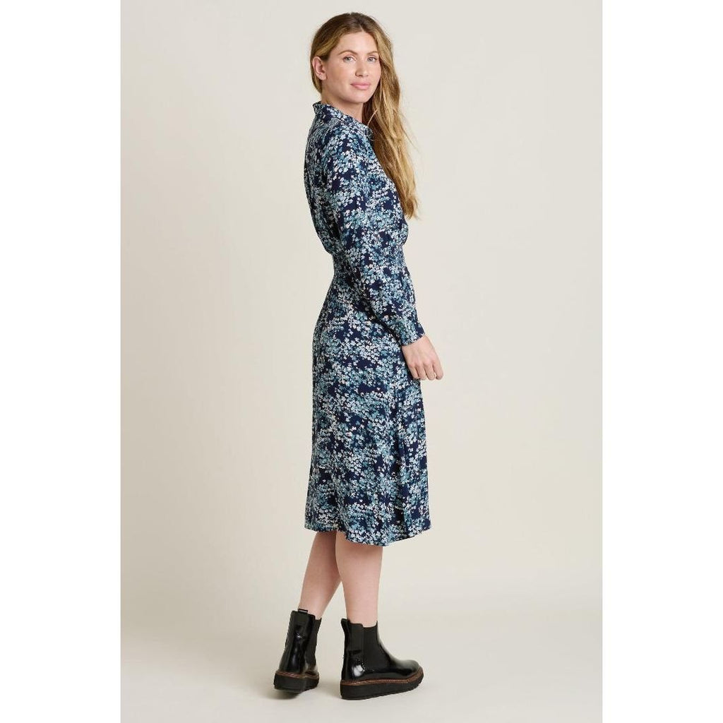 Brakeburn Jasmine Midi Shirt Dress - Blue - Beales department store