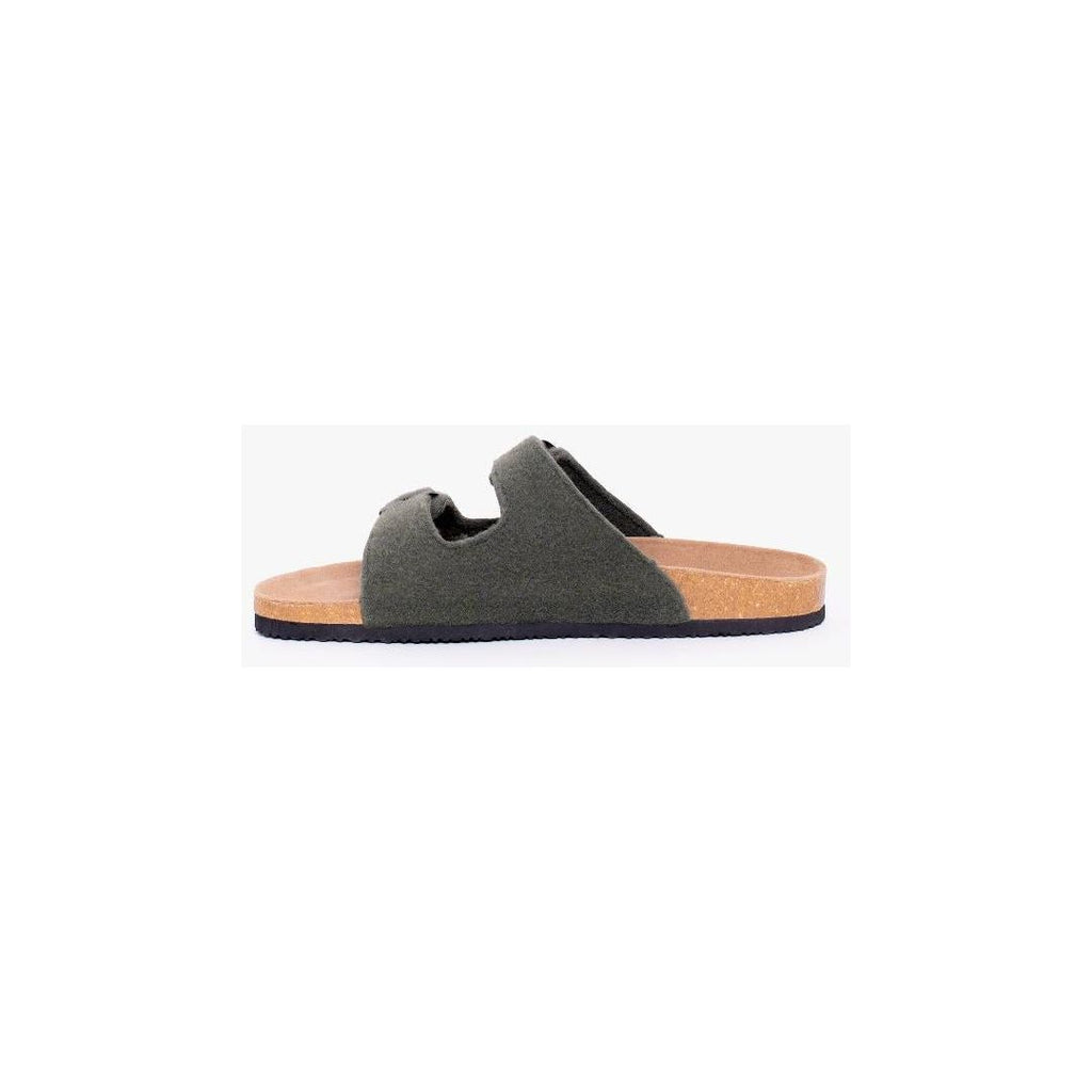 Brakeburn Khaki Felt Sandals - Beales department store