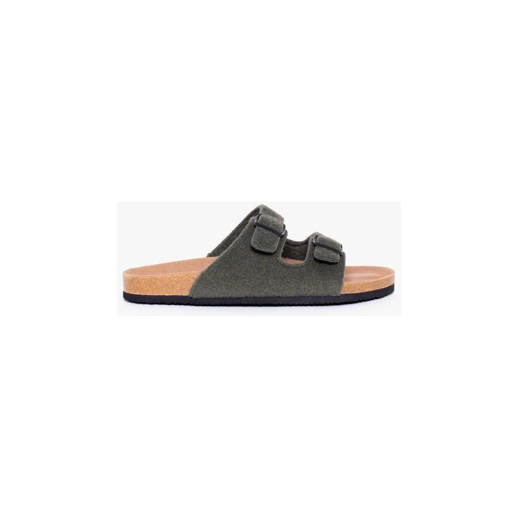 Brakeburn Khaki Felt Sandals - Beales department store