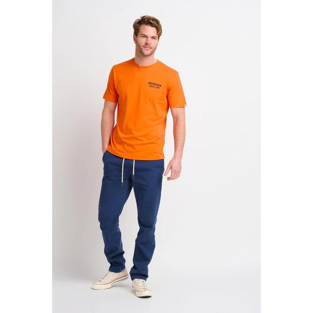 Brakeburn Landscape Lino Tee - Orange - Beales department store