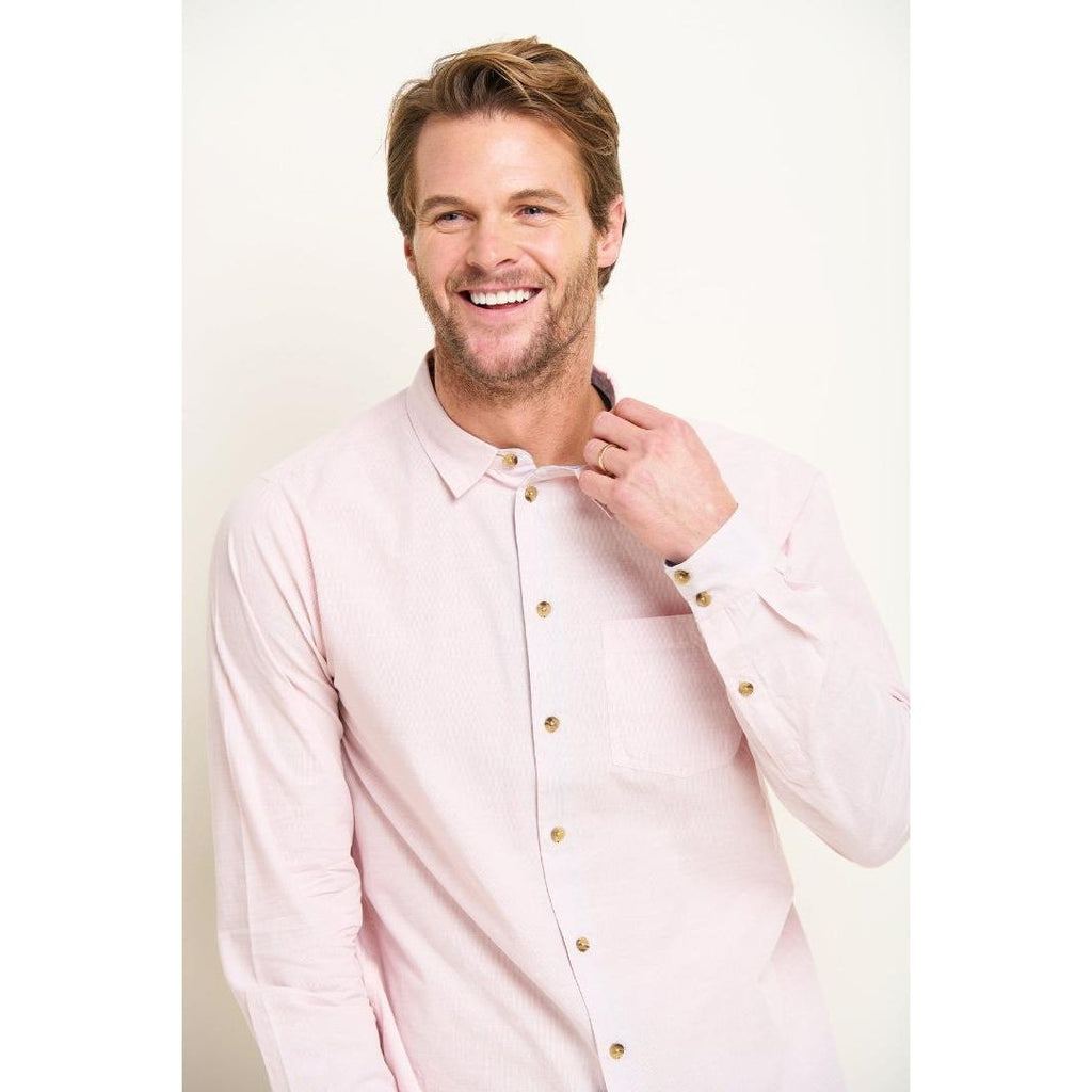 Brakeburn Long Sleeve Shirt - Pink Stripe - Beales department store